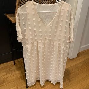 Brand new cream dress, never been worn